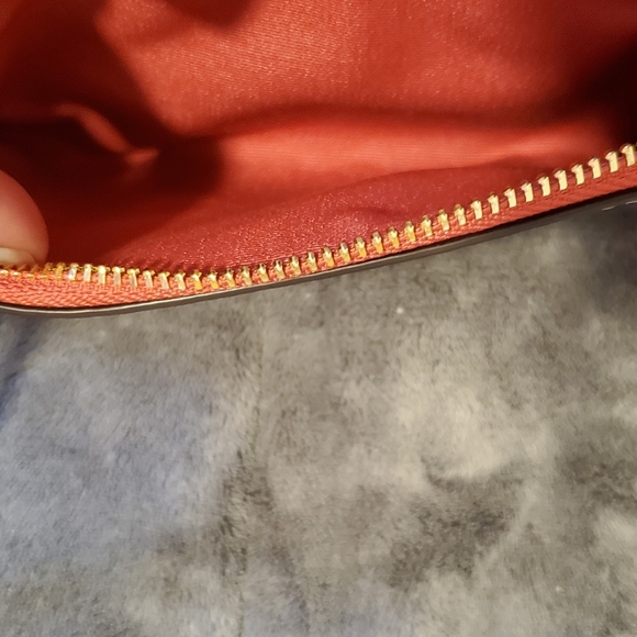 New COACH wristlet/wallet with pink trim - Picture 3 of 8